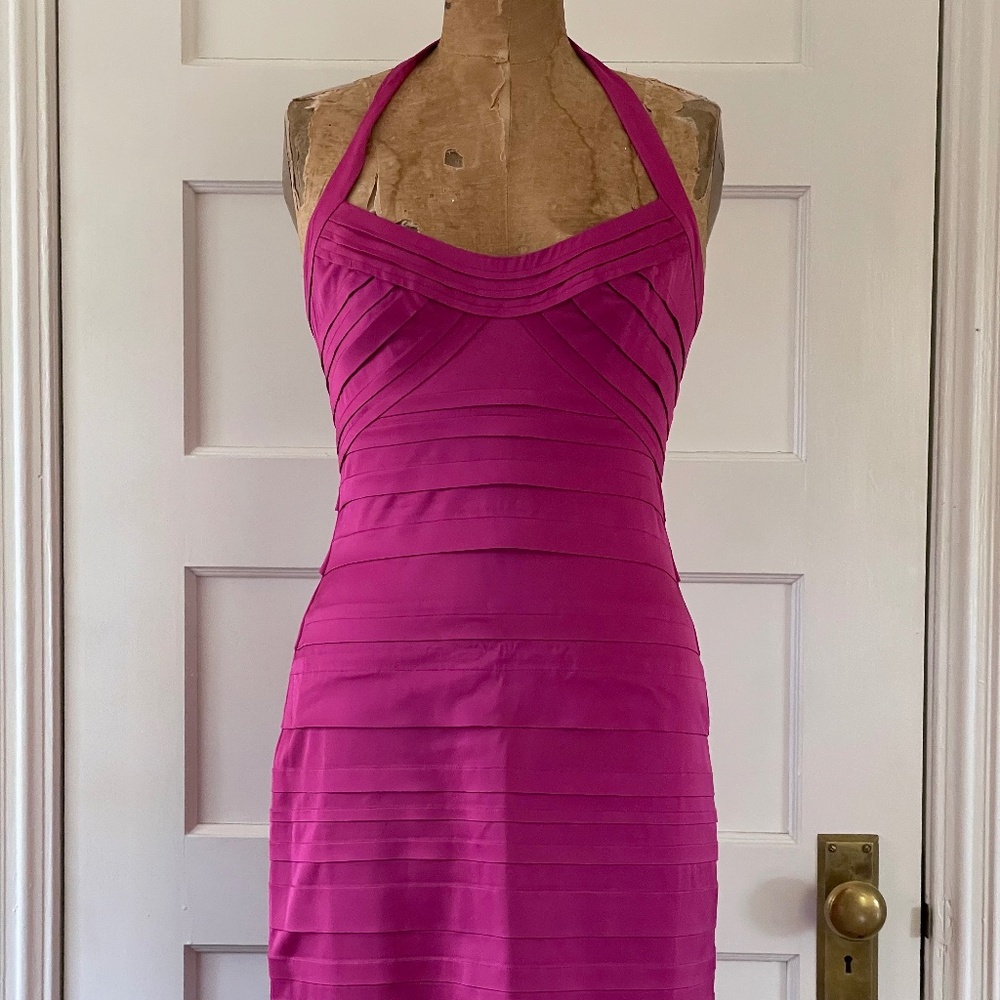 BCBG MaxAzria Begonia Pink Bandage Dress Size 8 - Picture 3 of 7